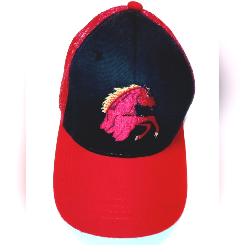 Vintage Red Horse Baseball Hat Crown Collection